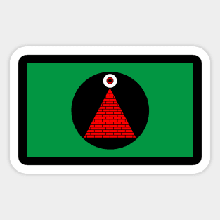 Mars Attacks Flag Sticker